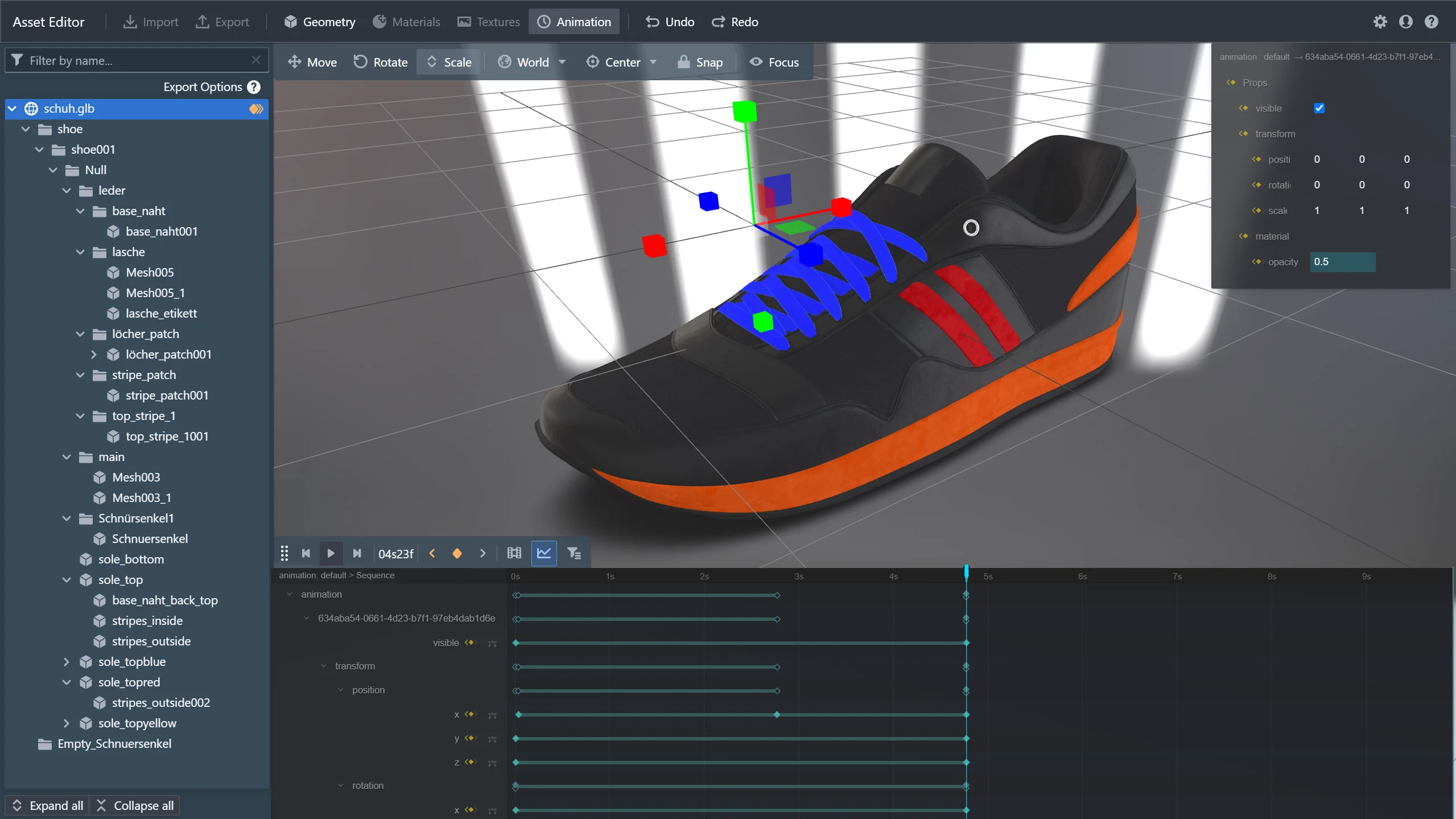 Beispiel Screenshot von: Asset Editor