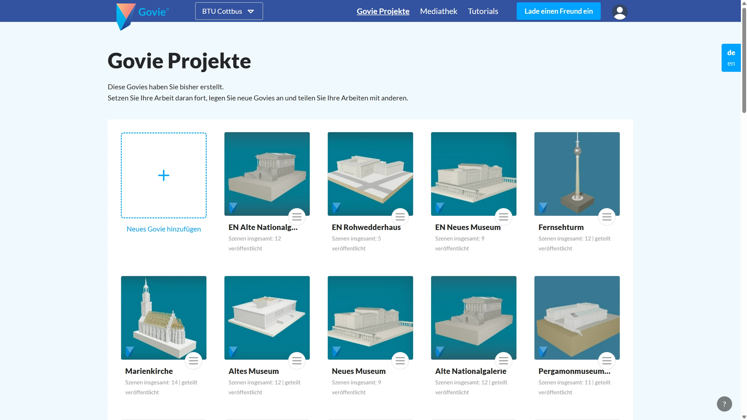 Beispiel Screenshot von: Projekt-Manager