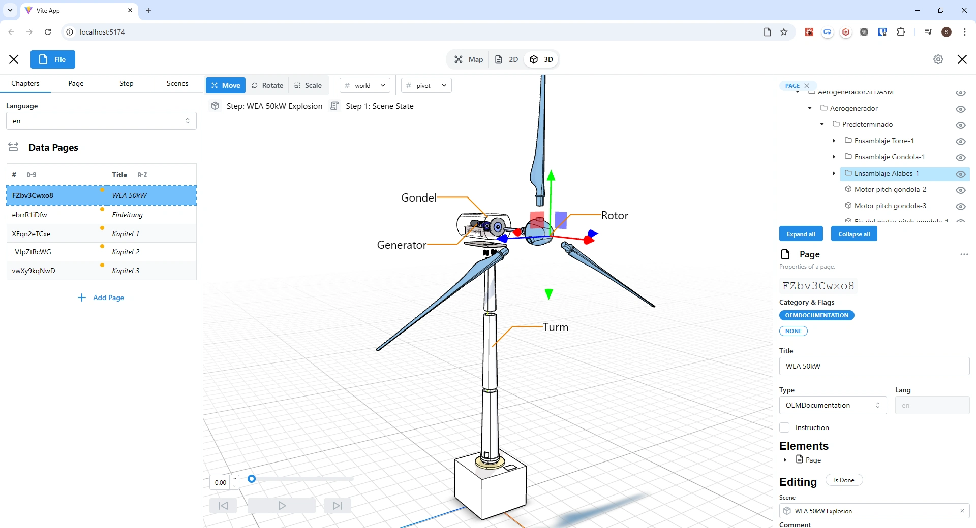Beispiel Screenshot von: Work Instructions Editor